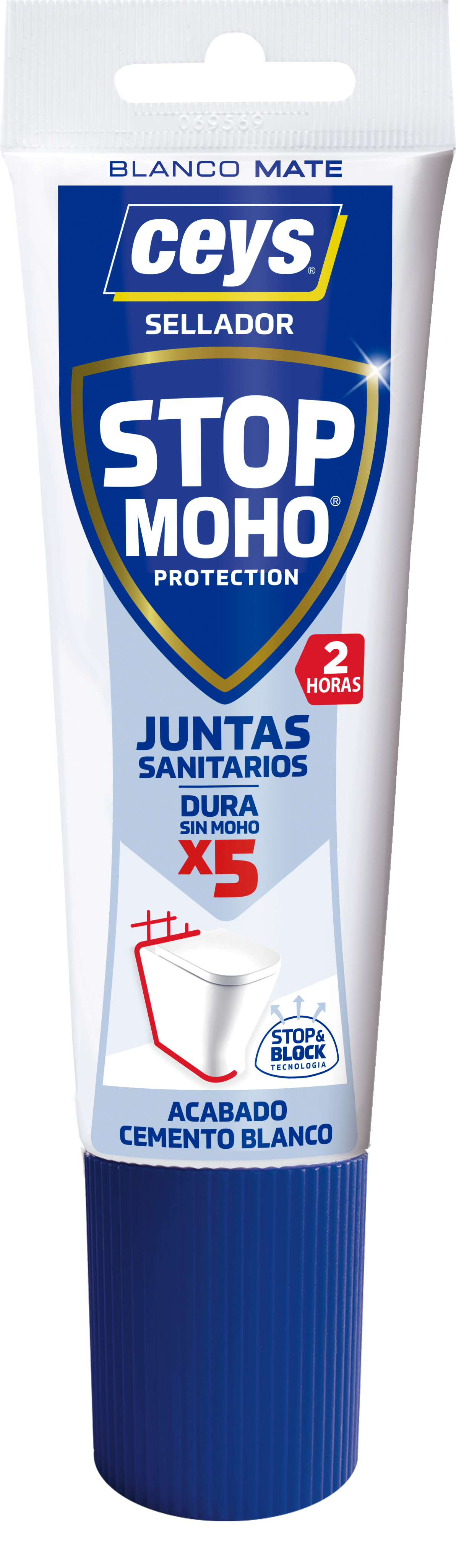 Silicona sanitaria Stop Moho X10 CEYS 290ml blanco